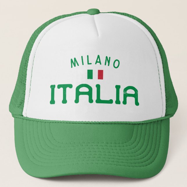 Casquette Milano Italia en détresse (Milan Italie) (Devant)