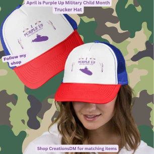 Casquette Militaire - Je pourpre pour les enfants militaires