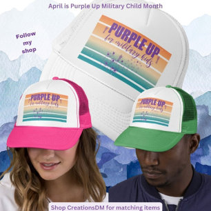 Casquette Militaire pourpre les enfants militaires