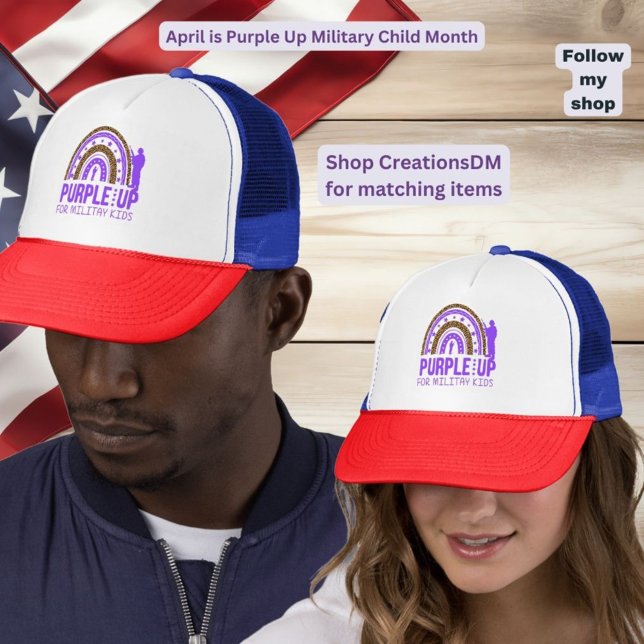 Casquette Militaire - Violet Vers Le Haut (Créateur téléchargé)