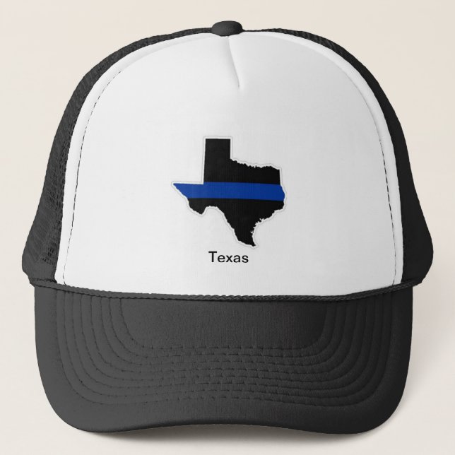 Casquette mince de camionneur du Texas Blue Line (Devant)