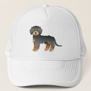 Casquette Mini Goldendoodle noir et fauve Chien de dessin an