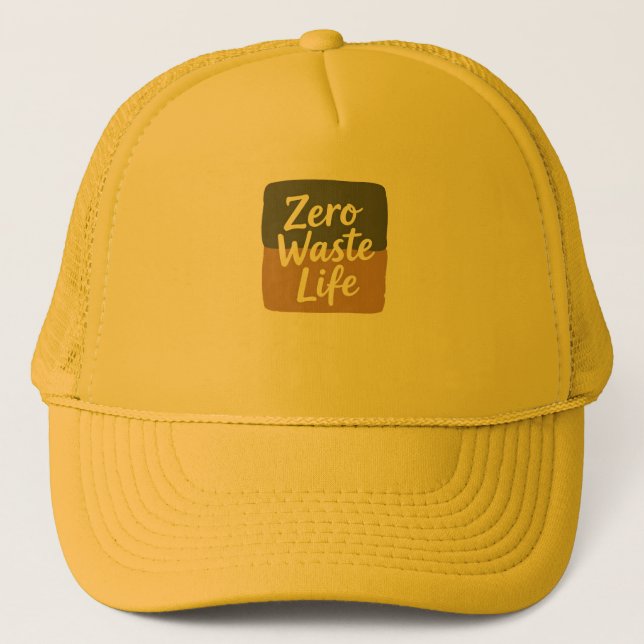 Casquette Minimalist Digital Graphic “Zero Waste Life” Handw (Devant)
