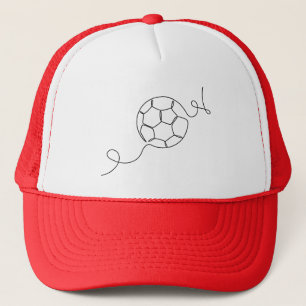 Casquette Minimalist Soccer Ball Line Art Modern Football