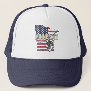 Casquette Minnesota State États-Unis Carte Vintage USA
