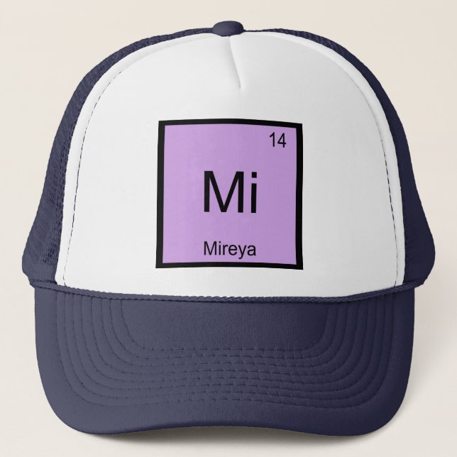 Casquette Mireya Nom Chimie Élément Tableau Périodique (Devant)