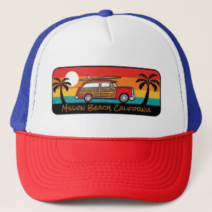 Casquette Mission Beach, Californie Chapeau de camion Woody
