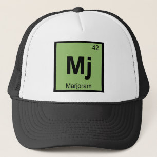 Casquette Mj - Symbole de tableau périodique de la chimie de