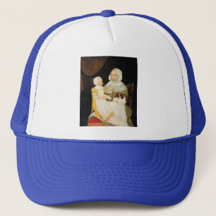 Casquette Mme Elizabeth Freake et bébé Mary, CA 1671-1674