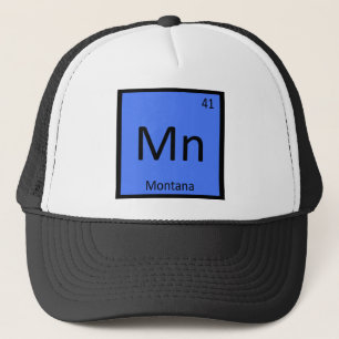 Casquette Mn - Symbole du tableau périodique de la chimie de