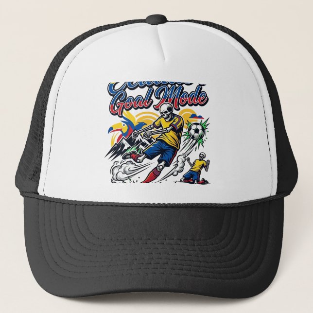 Casquette Mode de but Équateur Skeleton Striker Nations Dyna (Devant)