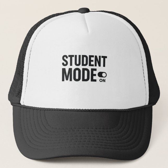Casquette Mode Étudiant Activé – Motivation d'étude drôle (Devant)