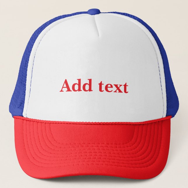 Casquette Modèle, Ajouter du texte à personnaliser. (Devant)