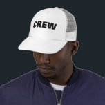 Casquette Modèle Crew Gros Texte Gras Police Femme Hommes<br><div class="desc">Personnalisé Grand Gras Police Texte Élégant Modèle Moderne Créer Votre Propre Téléchargement Logo Photo Casquettes & Casquettes / Chapeaux De Baseball & Trucker / Chapeau De Camion Blanc Pour Hommes & Femmes.</div>