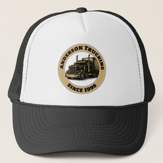 Casquette Modèle de camionnage de semi-remorque (Devant)