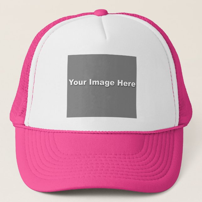 Casquette Modèle de chapeau de camion rose chaud (Devant)