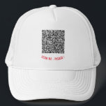 Casquette Modèle de chapeau de camion sur balayage de code Q<br><div class="desc">Police et couleurs personnalisées - Chapeaux de camion avec votre QR Code Scan Info Texte Personnalisé Entreprise ou Casquette/Casquette personnel amusant - Ajouter votre QR Code - Image ou logo - Photo / ou texte / plus - Redimensionner et déplacer / Supprimer / Ajouter des éléments - Image / Texte...</div>