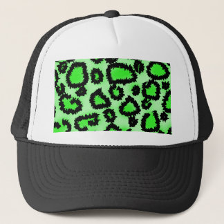 Casquette Modèle d'empreinte de léopard de noir et de vert