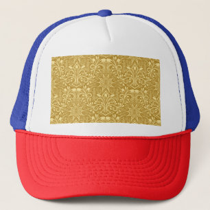 Casquette Modèle Floral Baroque Damas d'or