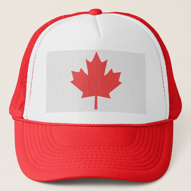 Casquette Modèle Knit Maple Leaf Tricot Motif (Devant)