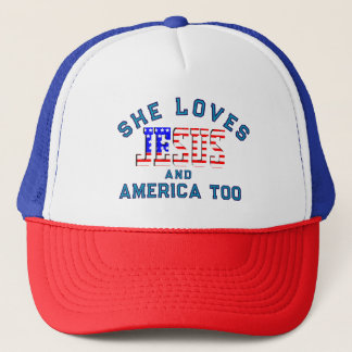Casquette Modèle personnalisé chrétien aime Jésus et l'Améri