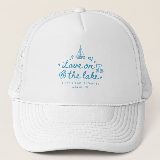 Casquette Modern Minimalist Script Custom Lake Bachelorette (Devant)