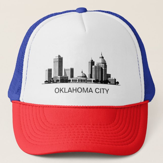Casquette Modern Oklahoma City Stylized Skyline (Devant)