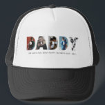 Casquette Moderne DADDY Chic Photo Collage Happy Fête des pè<br><div class="desc">Happy Fête des pères Trucker Happy Hat DADDY Chic Photo Collage</div>