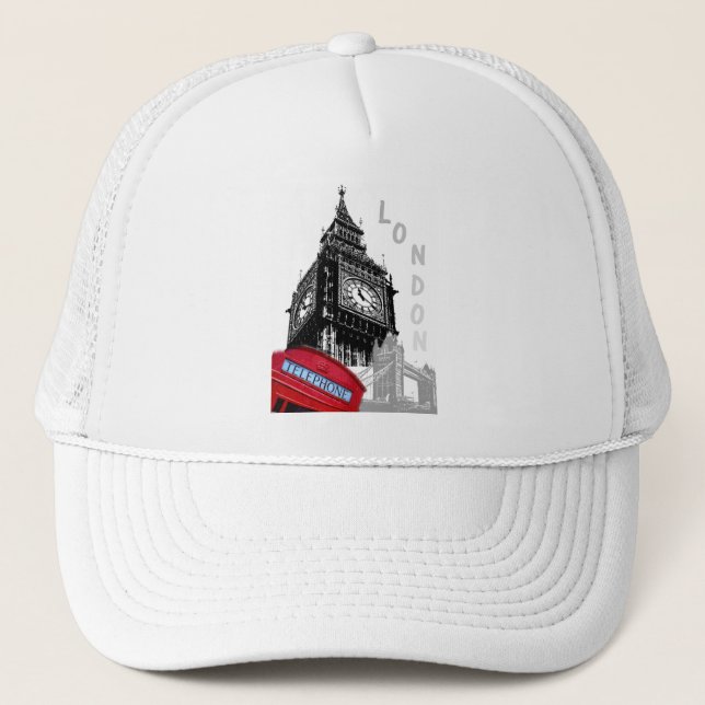 Casquette Moderne Elégant Pop Art Londres Big Ben Horloge To (Devant)
