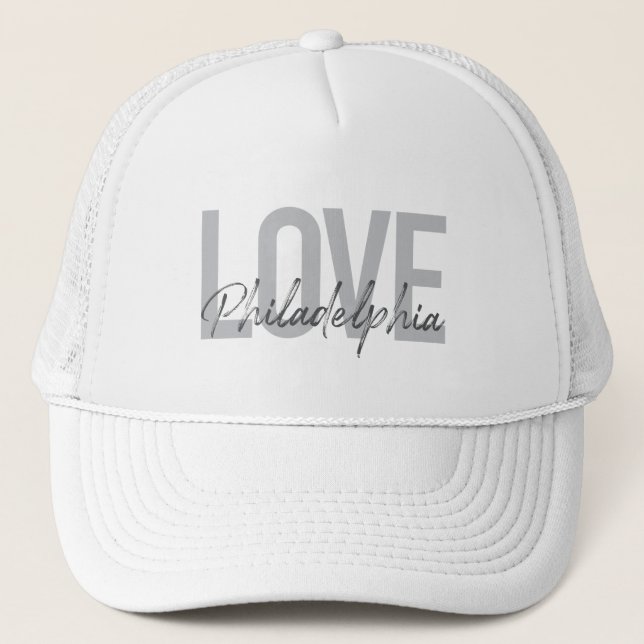 Casquette Moderne, simple, cool, design Amour Philadelphie (Devant)