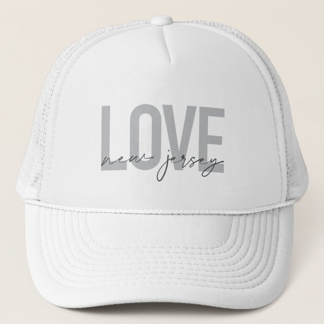 Casquette Moderne, simple, cool, design urbain Amour New Jer (Devant)
