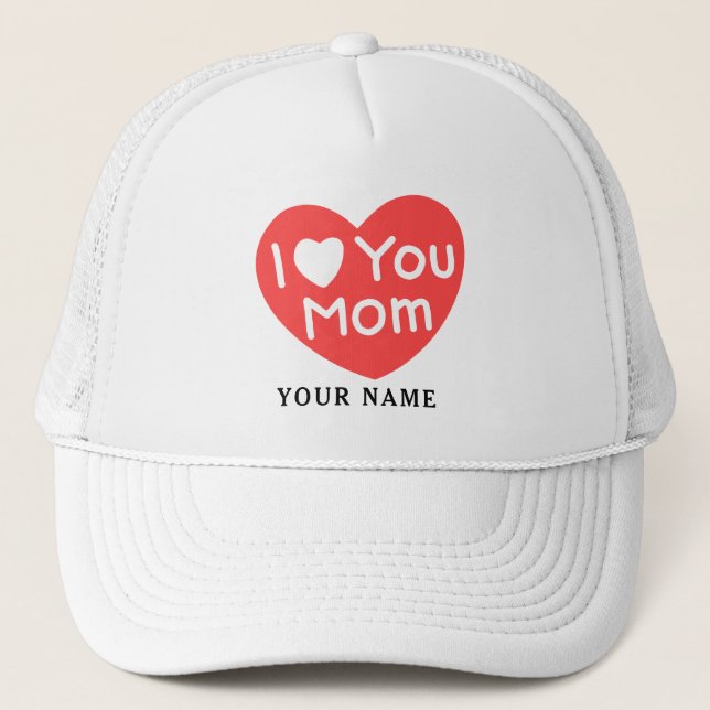 Casquette Moderne Simple Je t'aime Maman (Devant)