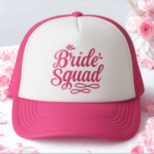 Casquette Moderne Texte Rose Simple Équipe de Mariée Célibat