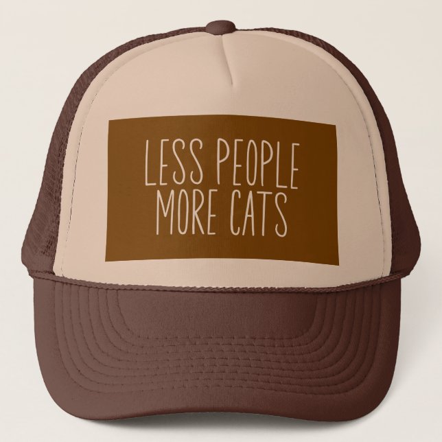 Casquette Moins de Personnes Plus de Chats (Devant)