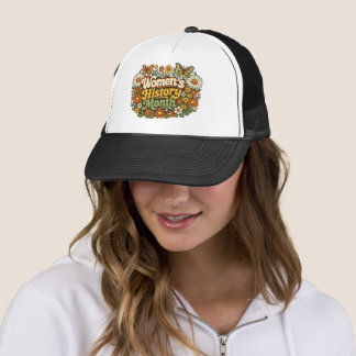 Casquette Mois de l'Histoire des Femmes Rétro Floral Groovy