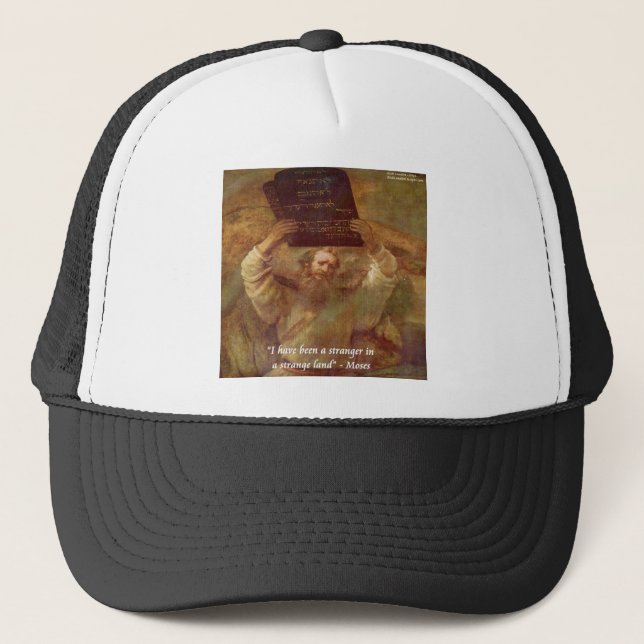 Casquette Moïse de Rembrandt & Citation Biblique (Devant)
