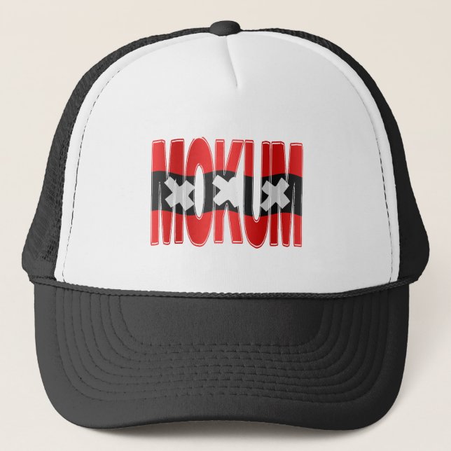 Casquette Mokum + drapeau d'Amsterdam (Devant)