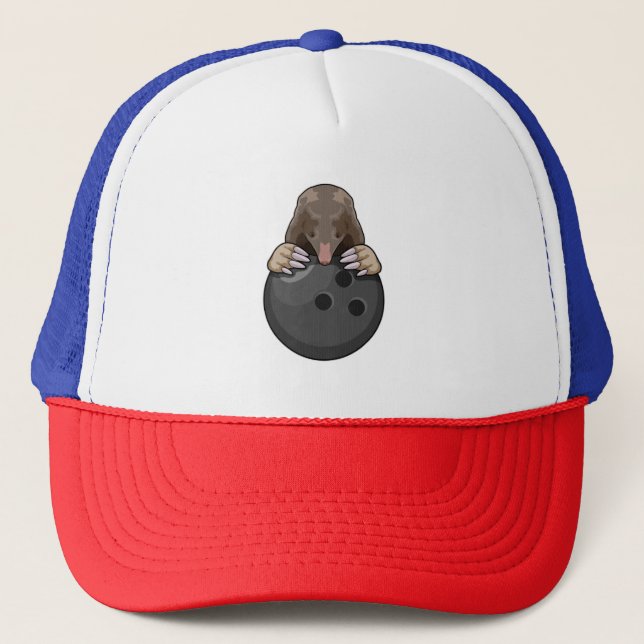 Casquette Mole à Bowling avec Bowling balle (Devant)