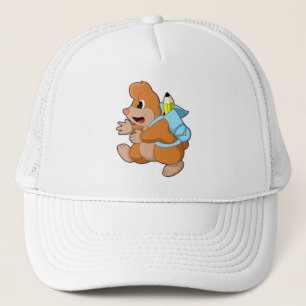 Casquette Mole comme étudiant avec sac à dos