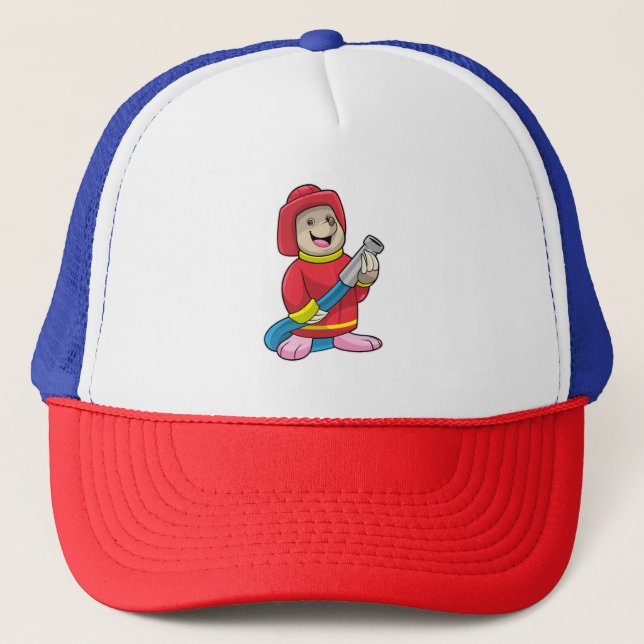 Casquette Mole comme pompier avec tuyau (Devant)