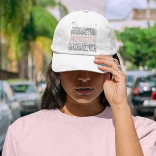 Casquette Momster Pink Halloween mignonne et Éffrayante