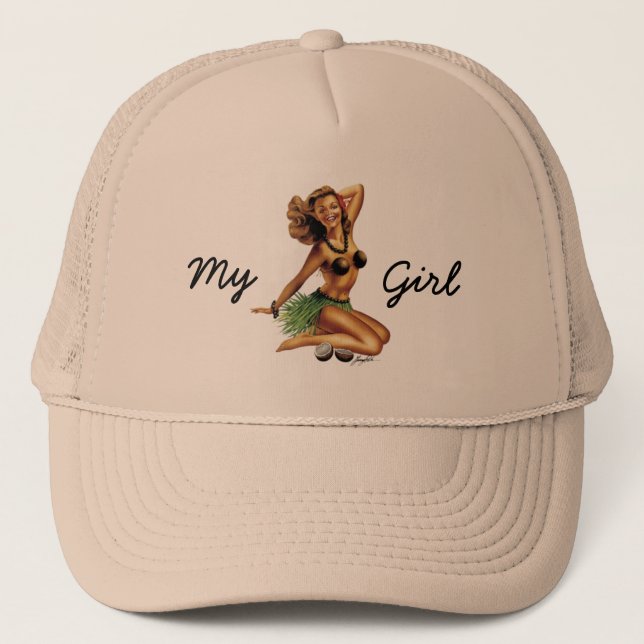 Casquette Mon chapeau de fille à la noix de coco (Devant)