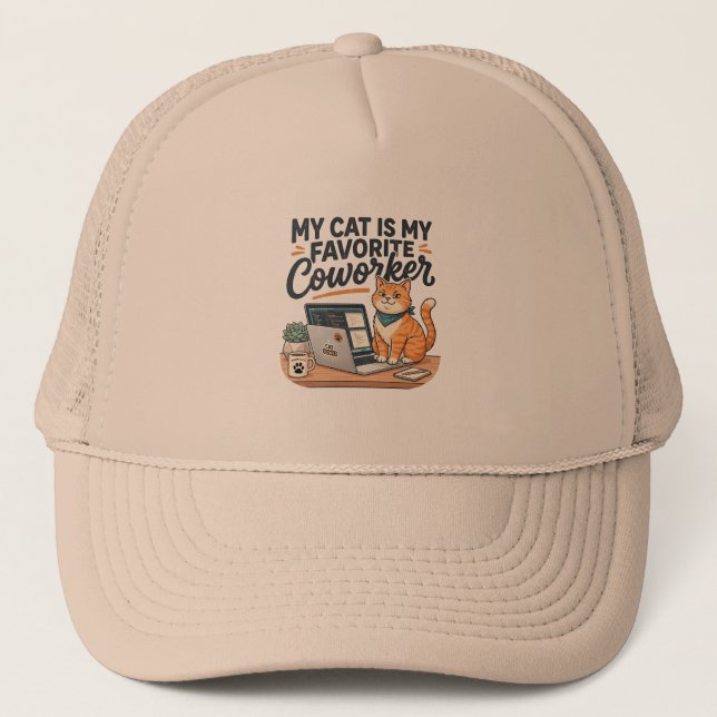 Casquette Mon chat est mon collègue préféré (Devant)