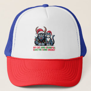 Casquette Mon chat et Krampus ont la même énergie drôle 