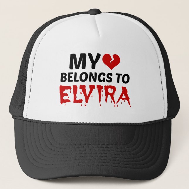 Casquette Mon coeur appartient à Elvira (Devant)