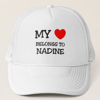 Casquette Mon coeur appartient à NADINE
