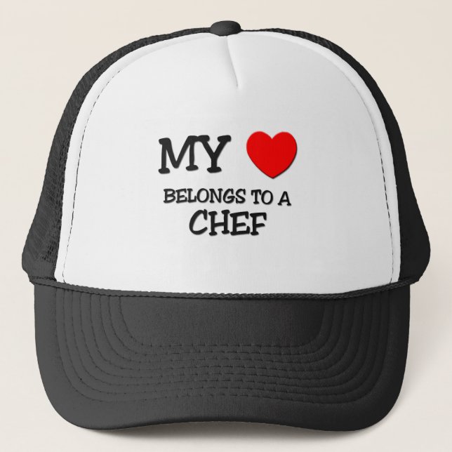 Casquette Mon coeur appartient à un CHEF (Devant)