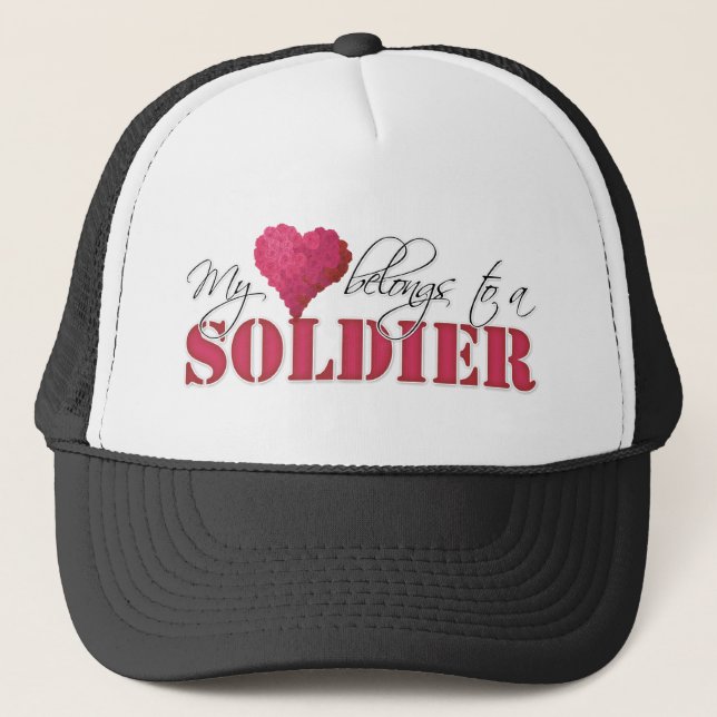 Casquette Mon coeur appartient à un soldat (Devant)
