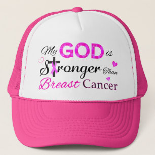 Casquette Mon Dieu est plus fort que le cancer du sein
