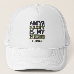 Casquette Mon Papa Est Mon Héros - Camouflage Lettres